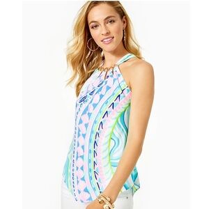 Lilly Pulitzer Julien Haltertop XL coco Island